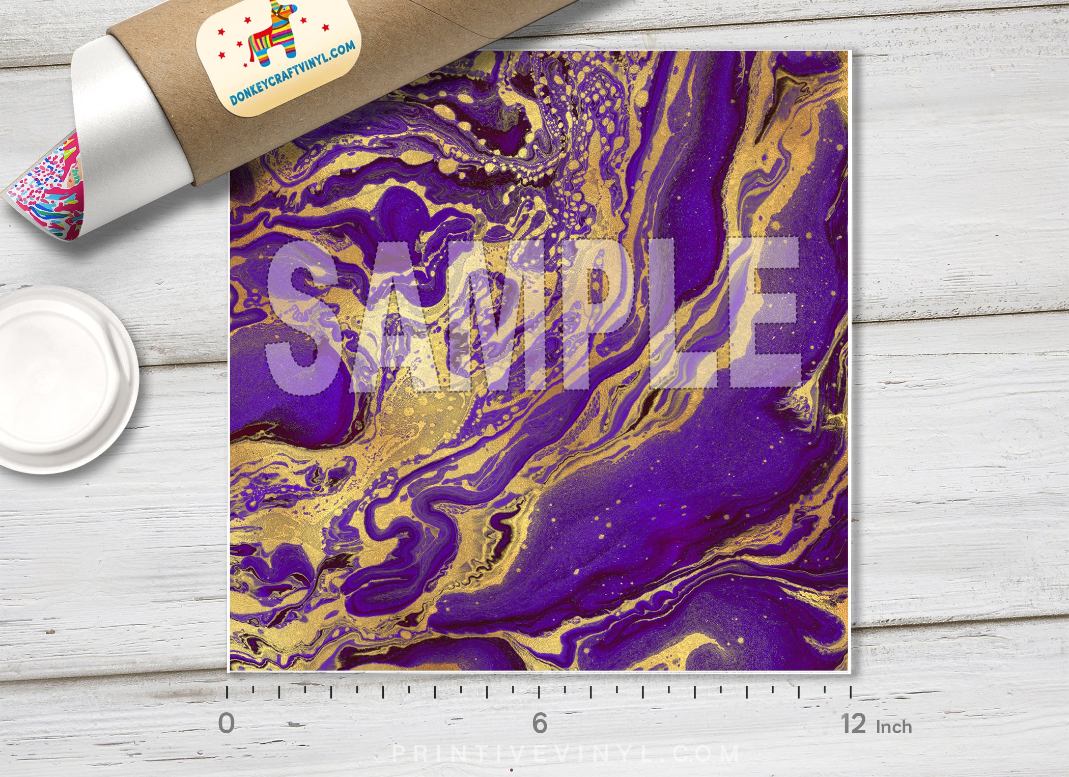 Purple Marble Patterned HTV 1058