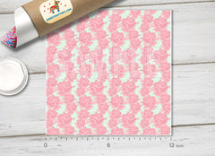 Hand drawn linen peony flower Printed Vinyl/ Indoor Vinyl/ Outdoor Vinyl/ Heat Transfer Vinyl-513