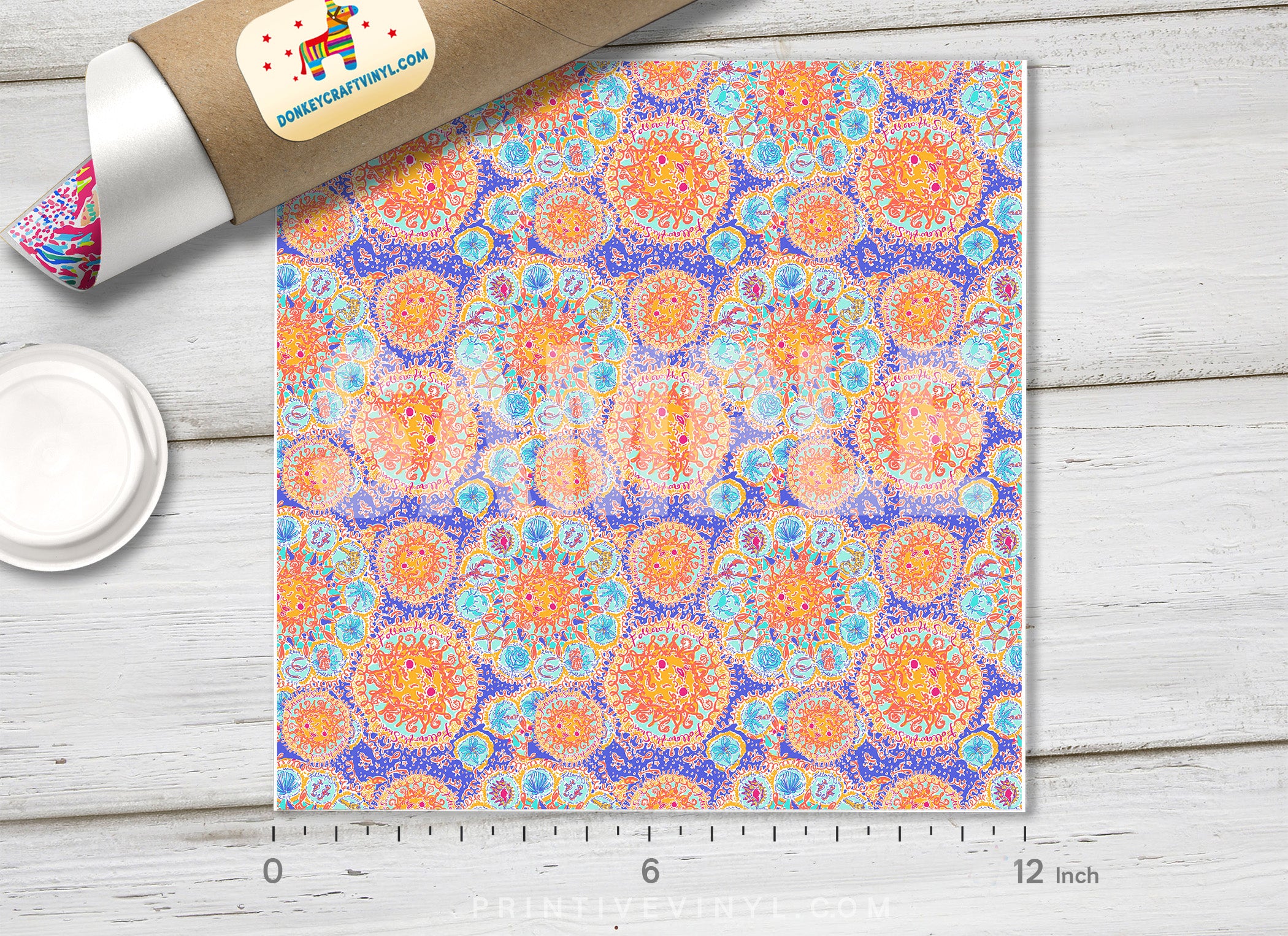 Lilly Inspired Follow the Sun Pattern HTV L017