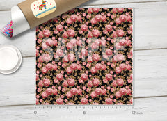 Watercolor peonies Patterned HTV-556