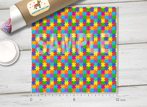 Autism puzzle Printed HTV-839