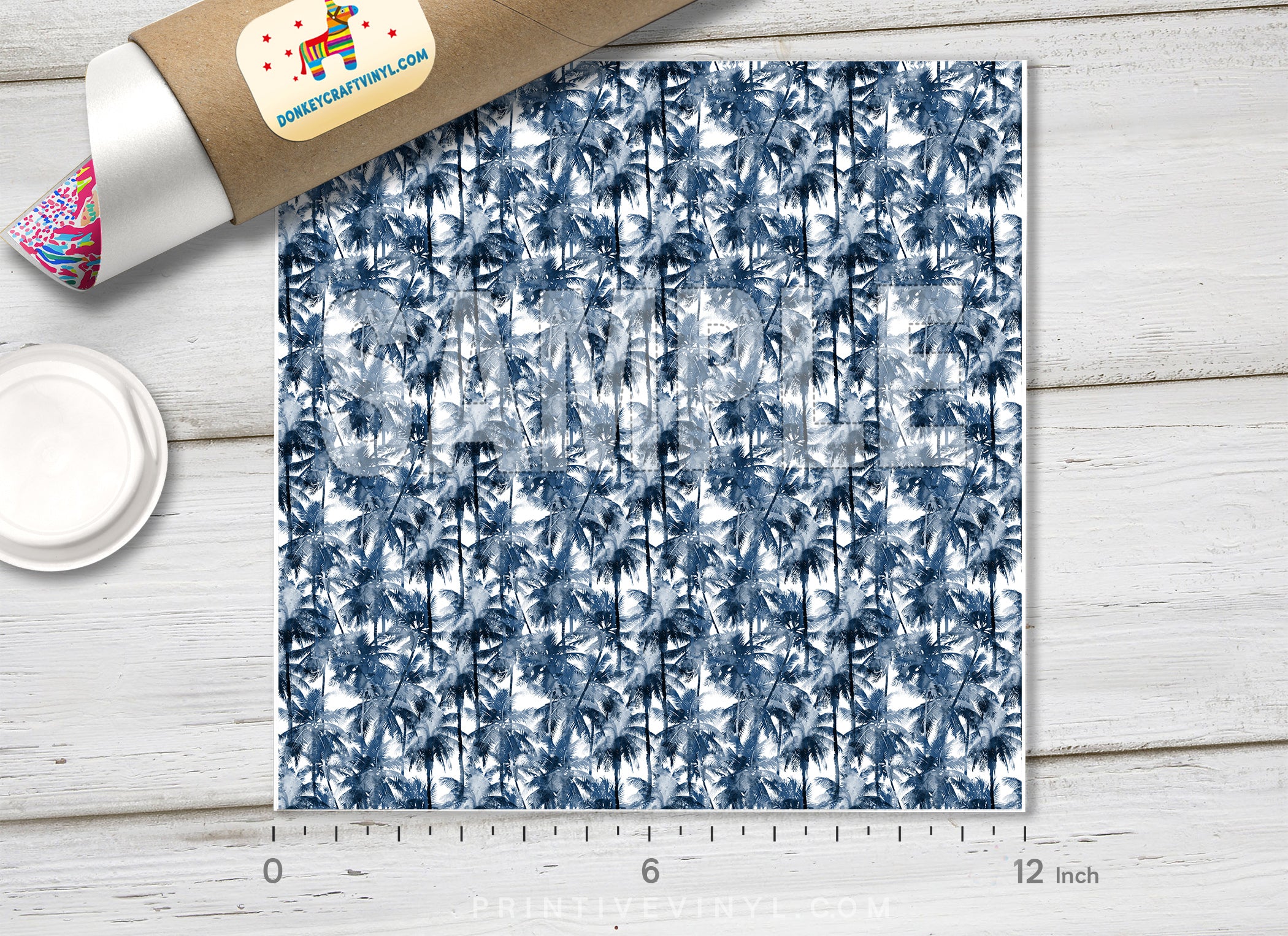 Tropical Palm Trees  Patterned HTV 1148