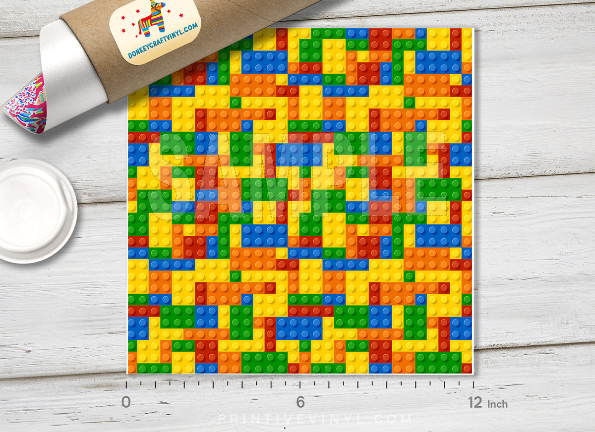 Lego Block Toy Puzzle Toy Patterned HTV 037 - Donkey Craft Vinyl
