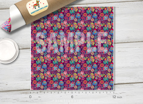 Decorative Elephants  Patterned HTV 228