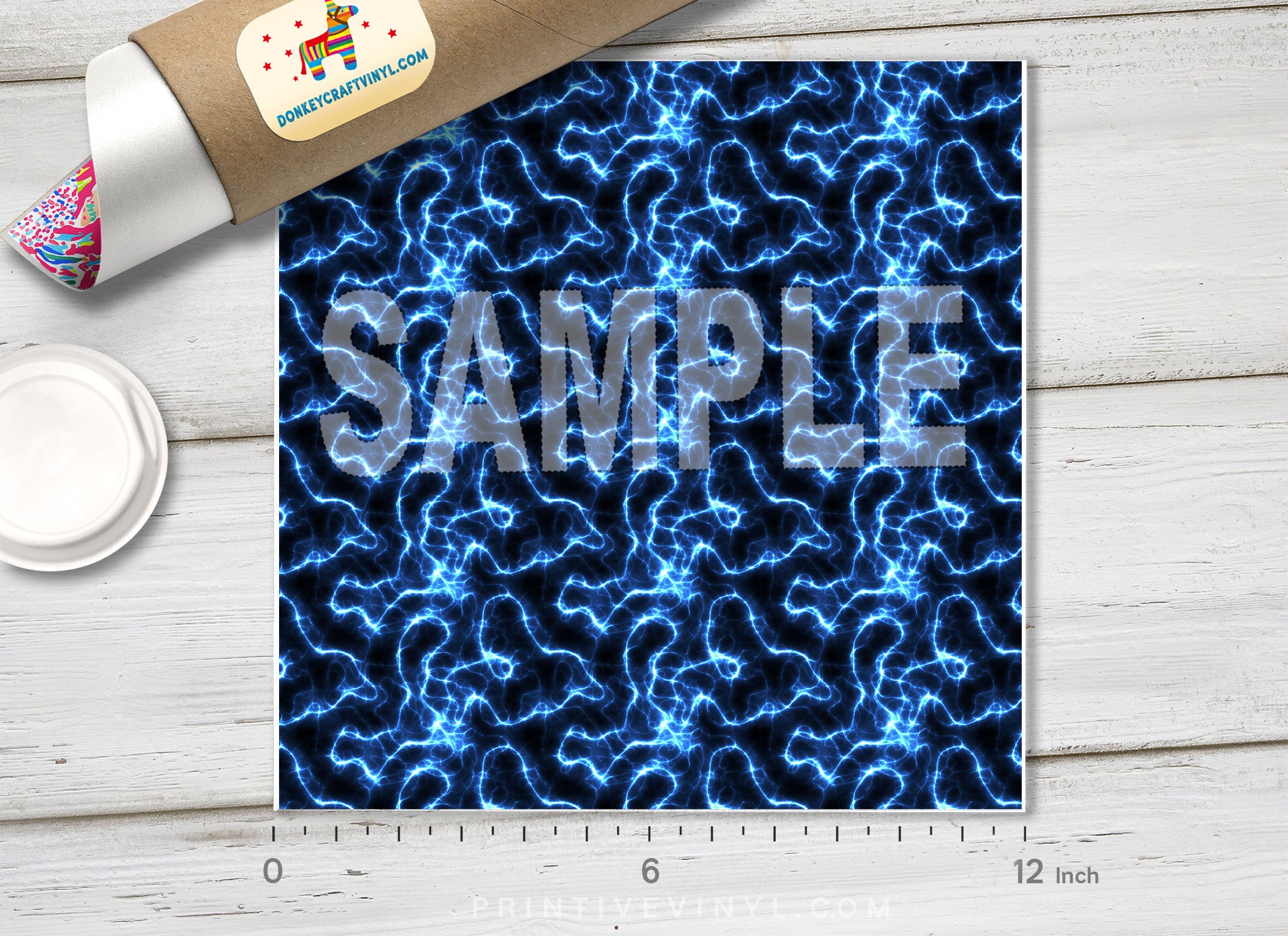 Electricity Lightning Pattern Printed Vinyl/ Indoor Vinyl/ Outdoor Vinyl/ Heat Transfer Vinyl-087 - Printive Vinyl | Patterned Vinyl