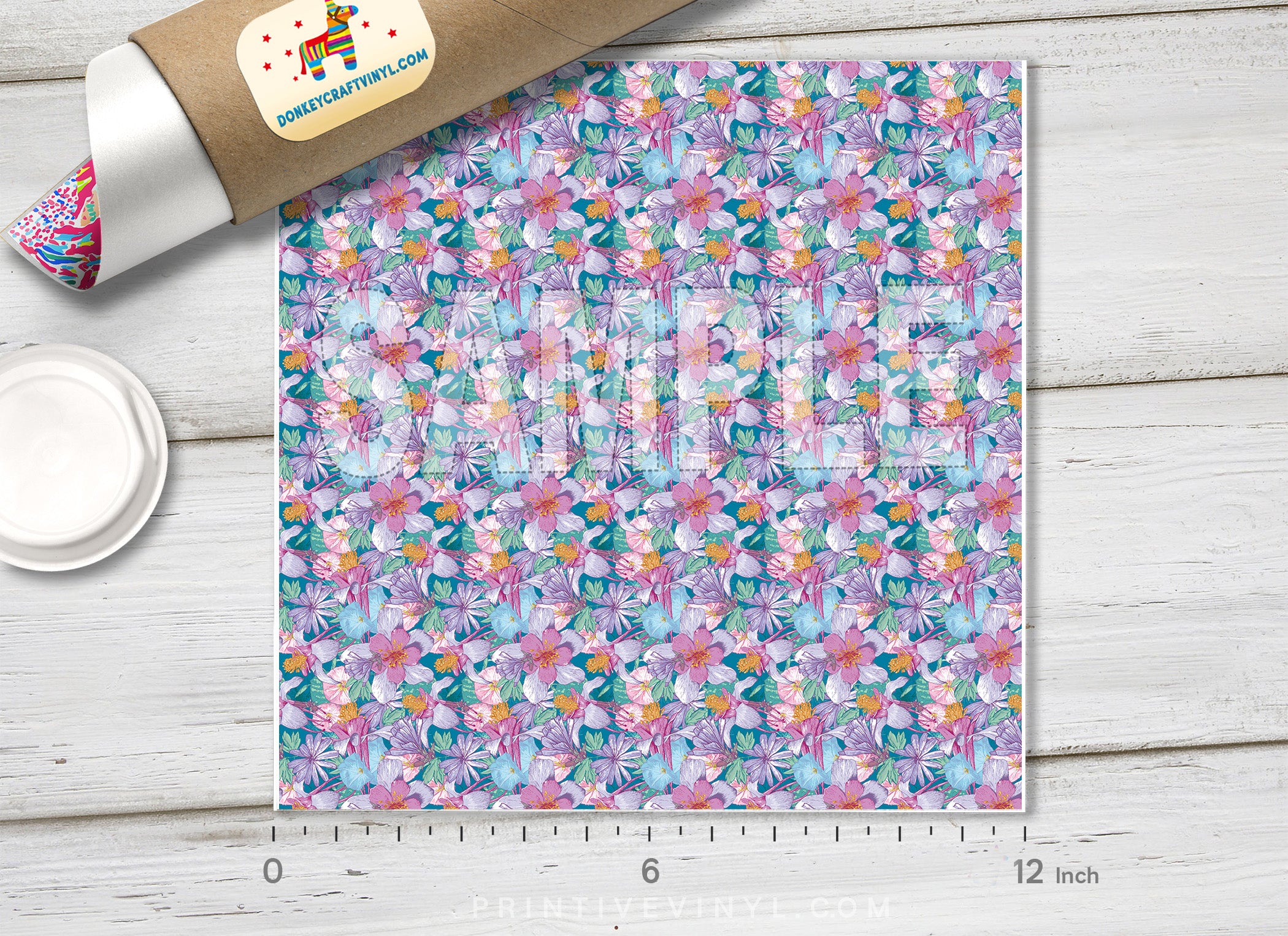 Wildflower Patterned Adhesive Vinyl 242