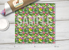 Tropical Flowers  Patterned HTV 031