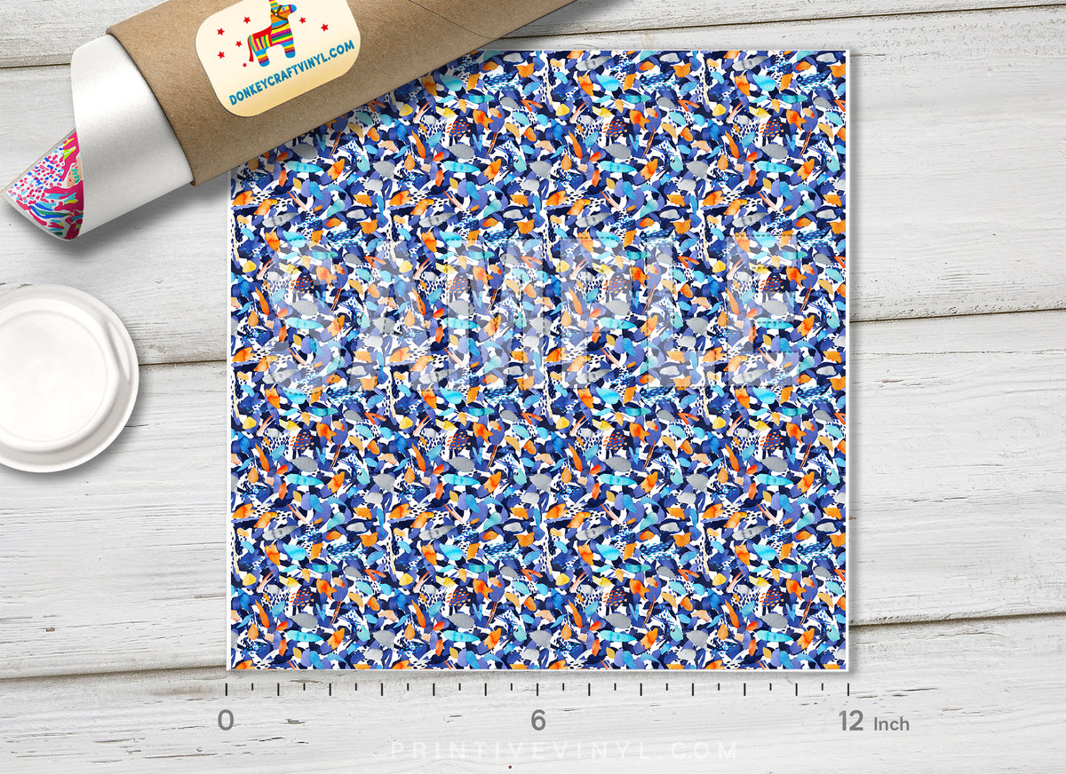 Abstract Splashes Patterned Adhesive Vinyl 194
