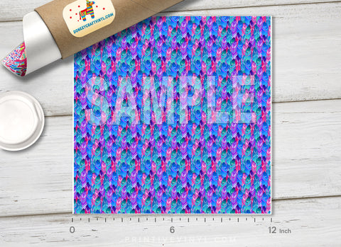 Boho bird Feathers Patterned HTV 296