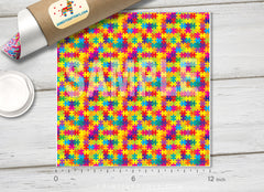 Colorful Puzzle Patterned HTV 053