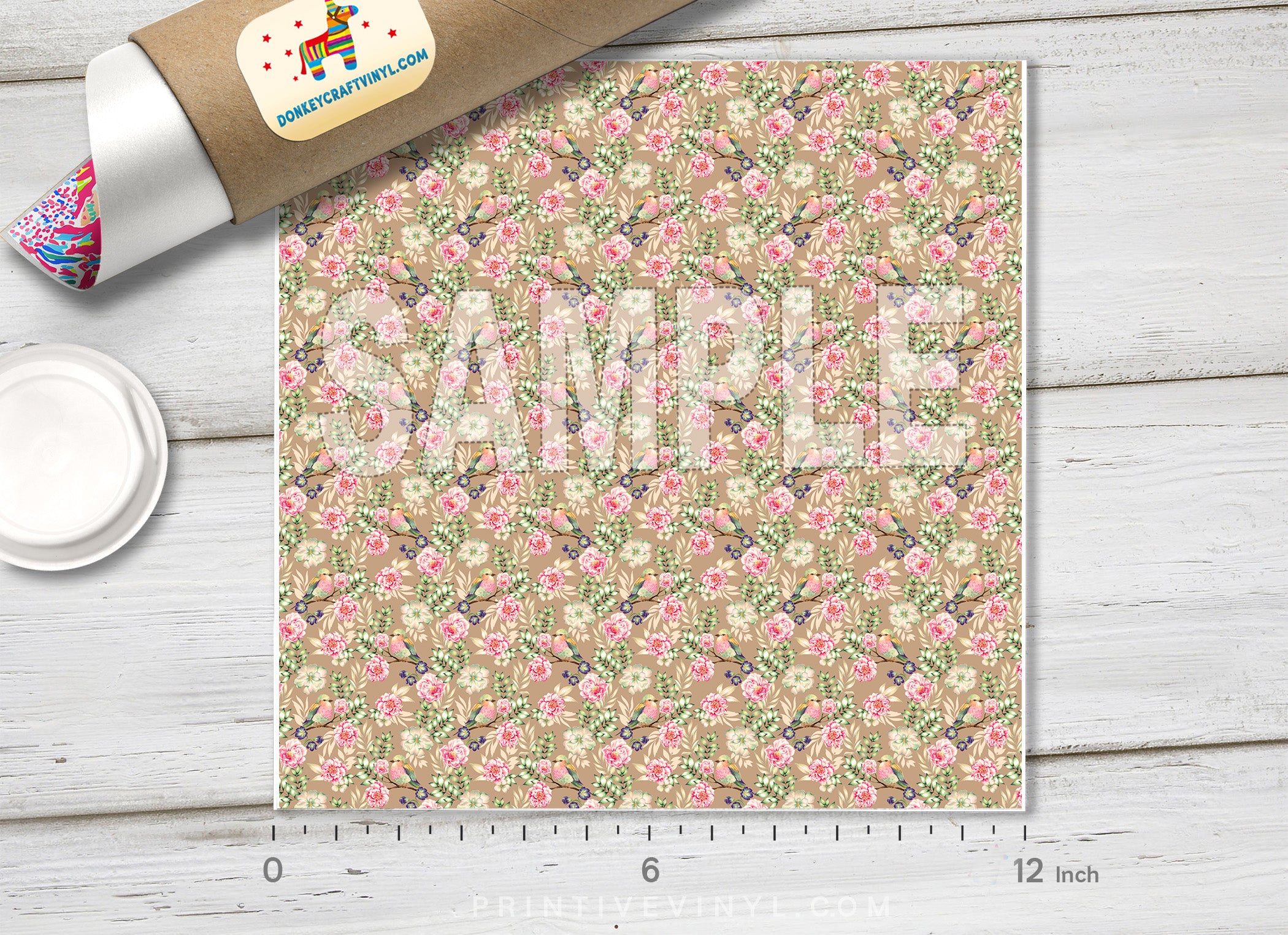 Floral Patterned Adhesive Vinyl 327