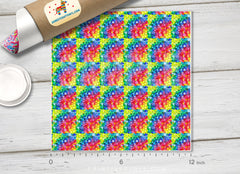 Watercolor Rainbow Dots Pattern Printed HTV 488