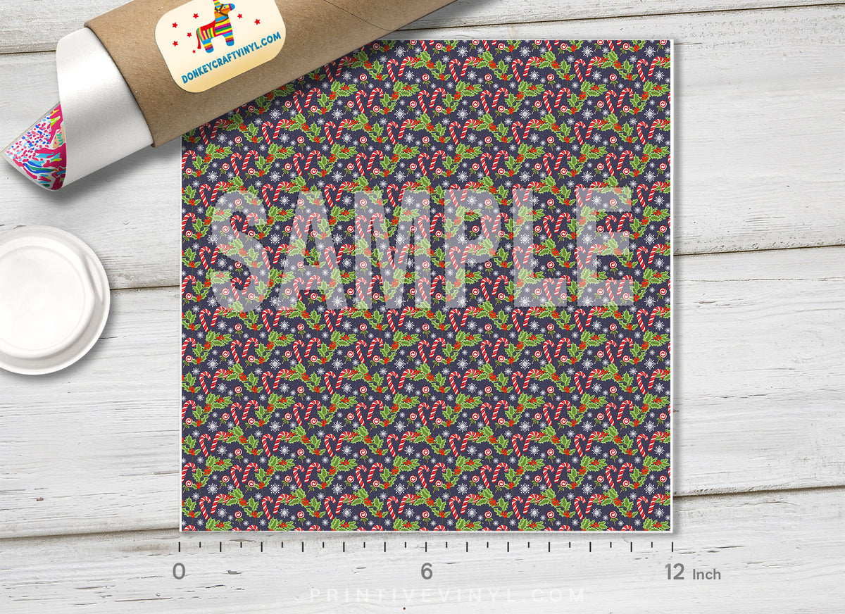 Candy Canes Patterned HTV X00