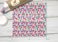 Pastel Block Toy Patterned HTV 1218