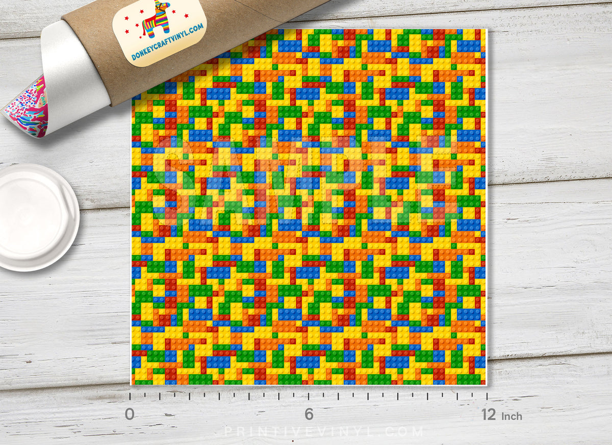 Lego Block Toy Puzzle Toy Patterned HTV 037 - Donkey Craft Vinyl