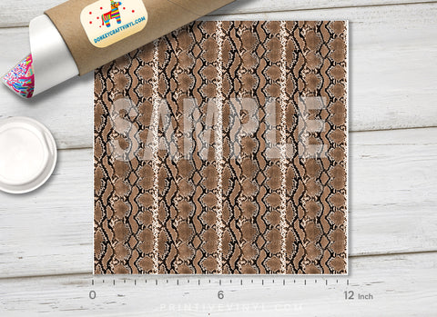 Snake skin Pattern Printed Vinyl/ Indoor / Outdoor/ Heat Transfer Vinyl-764 - Printive Vinyl | Patterned Vinyl