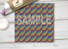 Rainbow Leopard Patterned Adhesive Vinyl 350