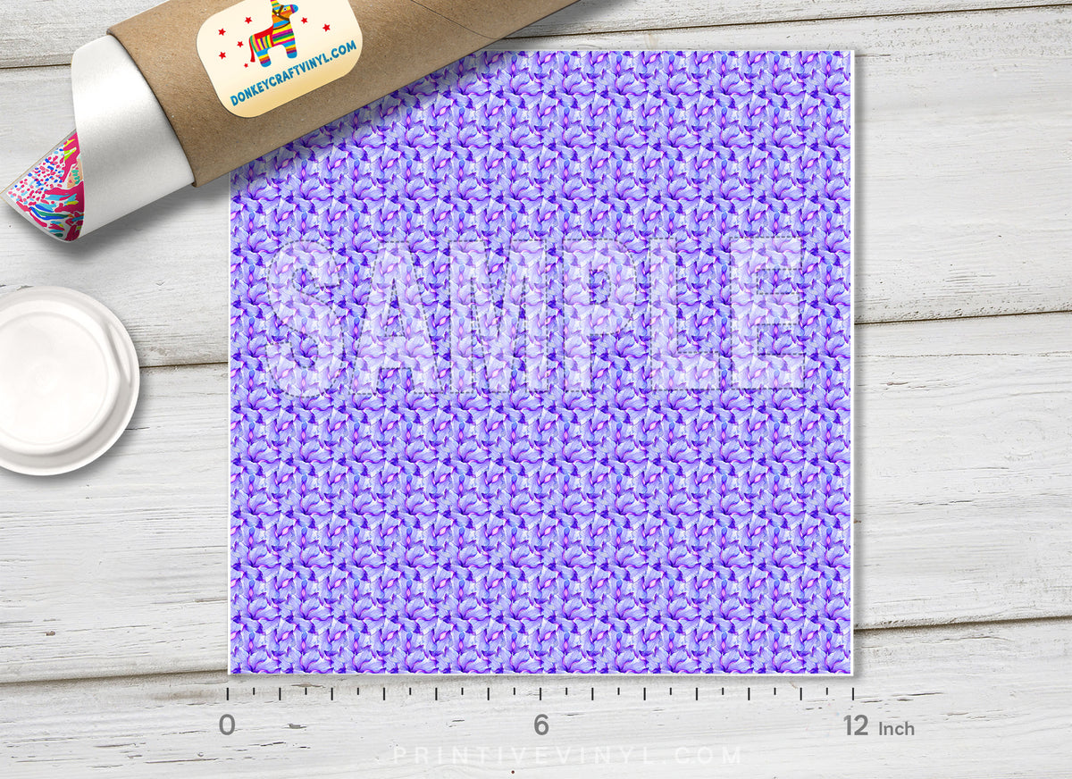 Violet Flower Petal Patterned HTV 657
