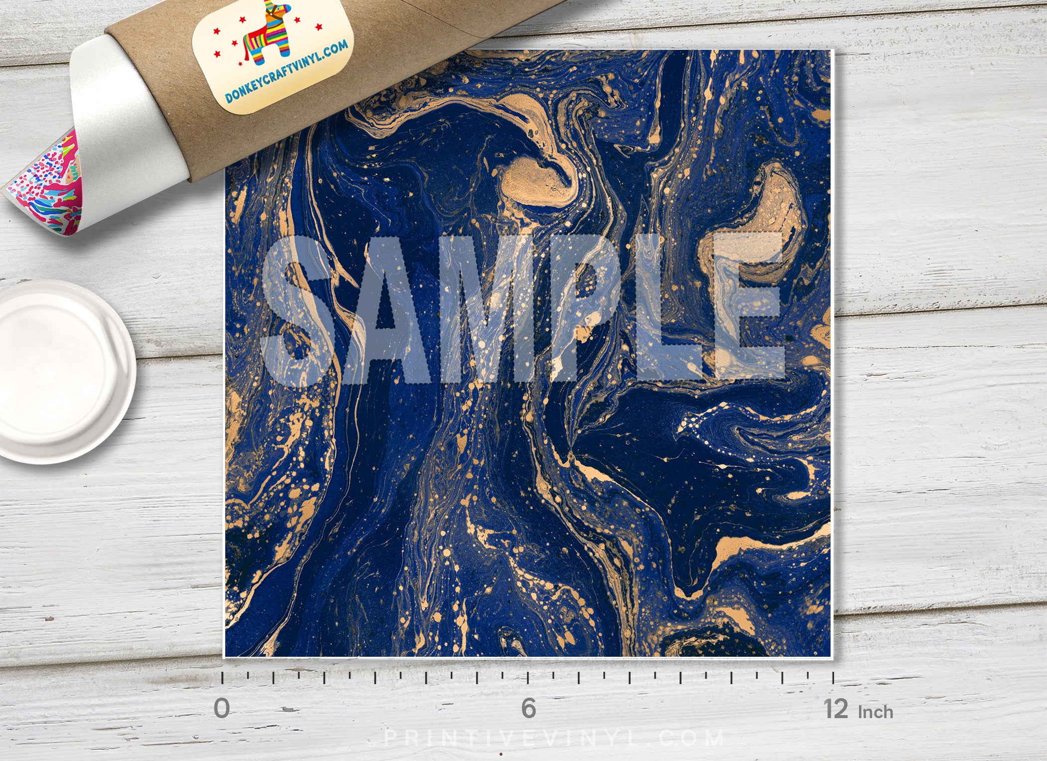 Blue Marble Patterned HTV 1059