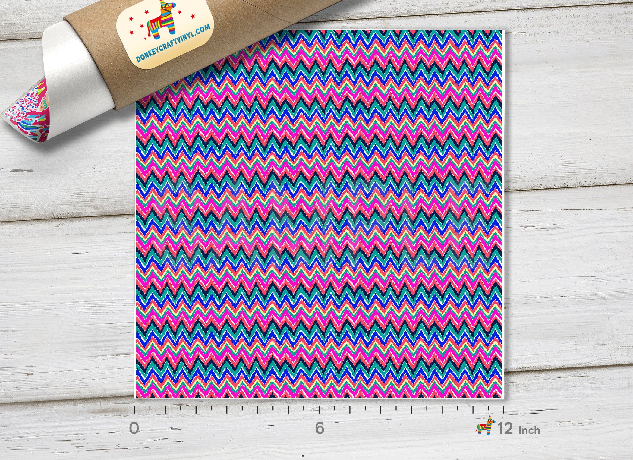 Inspired Colorful Zigzag Chevron Patterned HTV-L010