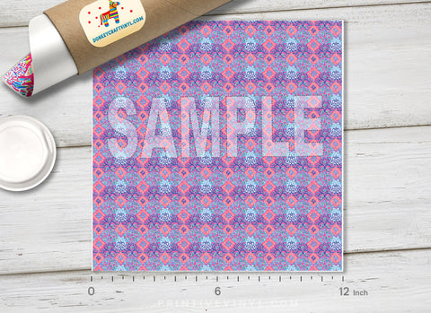 Lilly P Inspired Damask Patterned Heat Transfer Vinyl-L018
