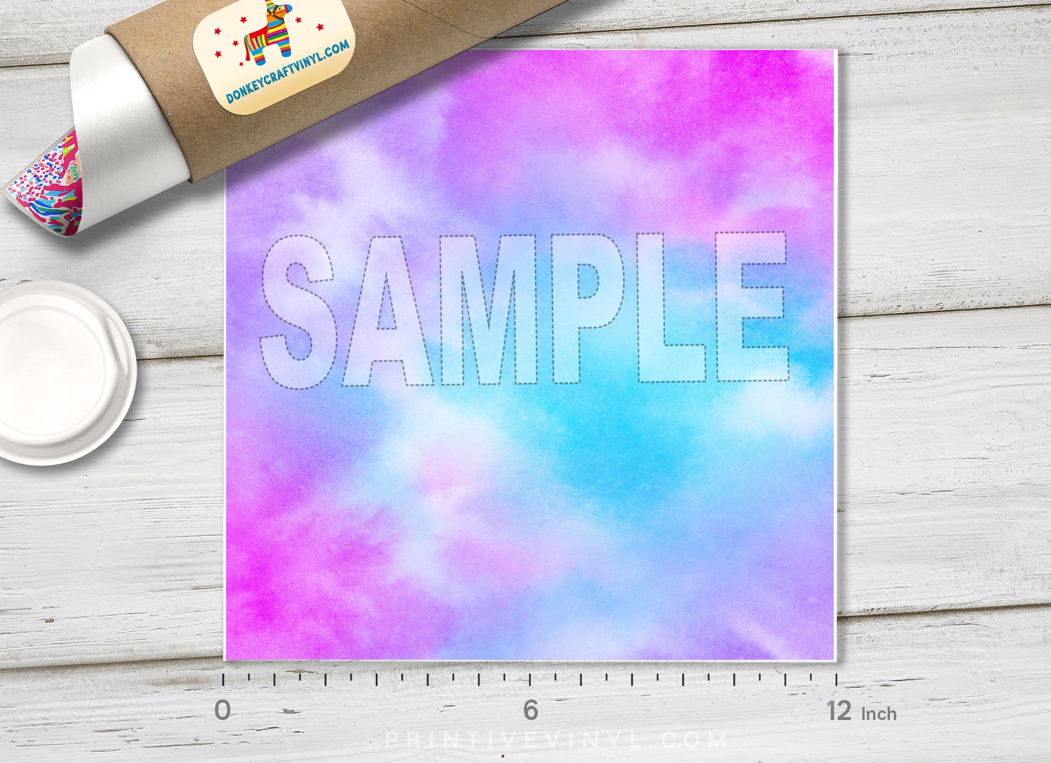 Abstract Colorful Ombre Patterned HTV-873