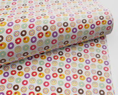 Donut printed Faux Leather FL-002