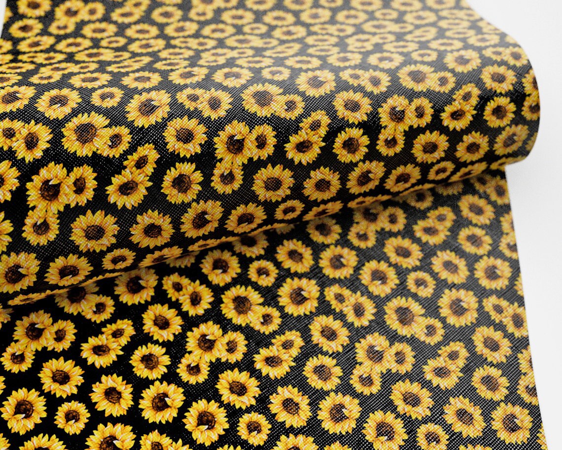 Sunflower Printed Faux Leather FL-007