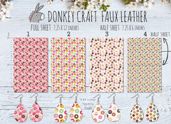 Donut printed Faux Leather FL-002