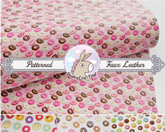 Donut printed Faux Leather FL-002