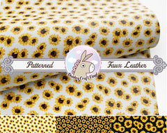 Sunflower Printed Faux Leather FL-007