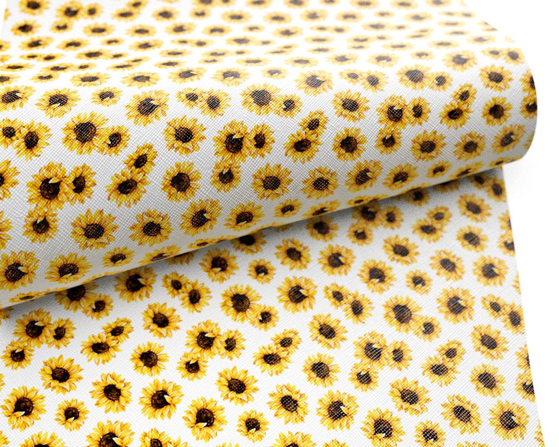 Sunflower Printed Faux Leather FL017