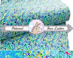 Summer Sea Reef Printed Faux Leather FL023