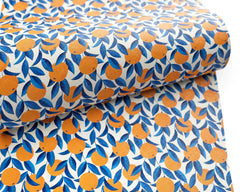 Lemon Orange Fruit Printed Faux Leather FL025