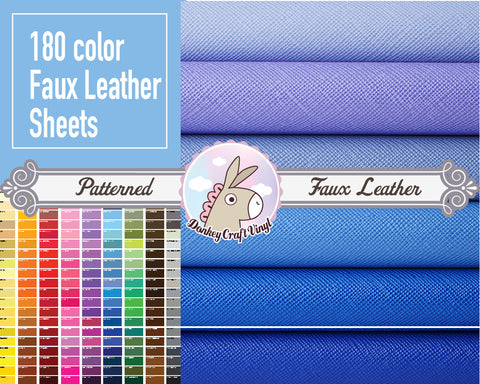 180 Color Saffiano Faux Leather Sheets