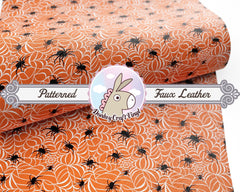 Halloween Spider Printed Faux Leather FL037