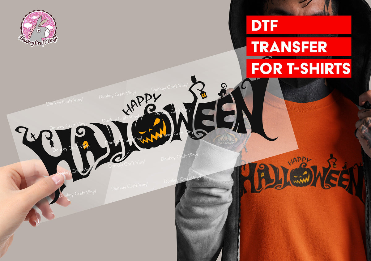 Happy Halloween DTF Transfer for T-shirts, heat Transfer, Ready To Press Heat Press Transfers DTF09