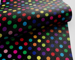 Polka Dots printed Faux Leather FL-034