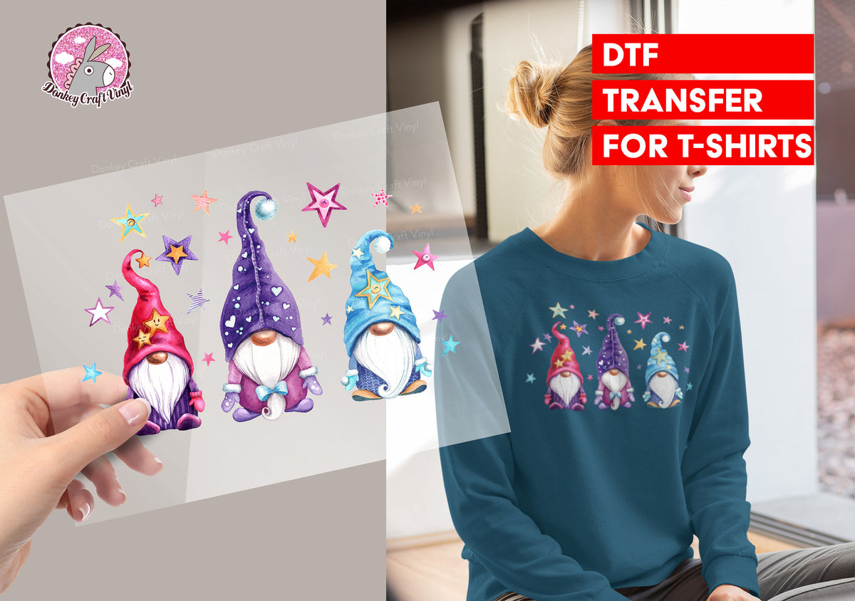 Christmas Gnomes DTF Transfer for T-shirts, Hoodies, heat Transfer, Ready To Press Heat Press Transfers DTF03