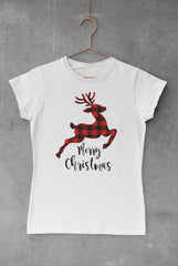 Merry Christmas Reindeer DTF Transfer for T-shirts, Hoodies, Heat Transfer, Ready To Press Heat Press Transfers DTF24