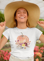Pumpkin Flower DTF Transfer for T-shirts, Hoodies, Heat Transfer, Ready To Press Heat Press Transfers DTF18