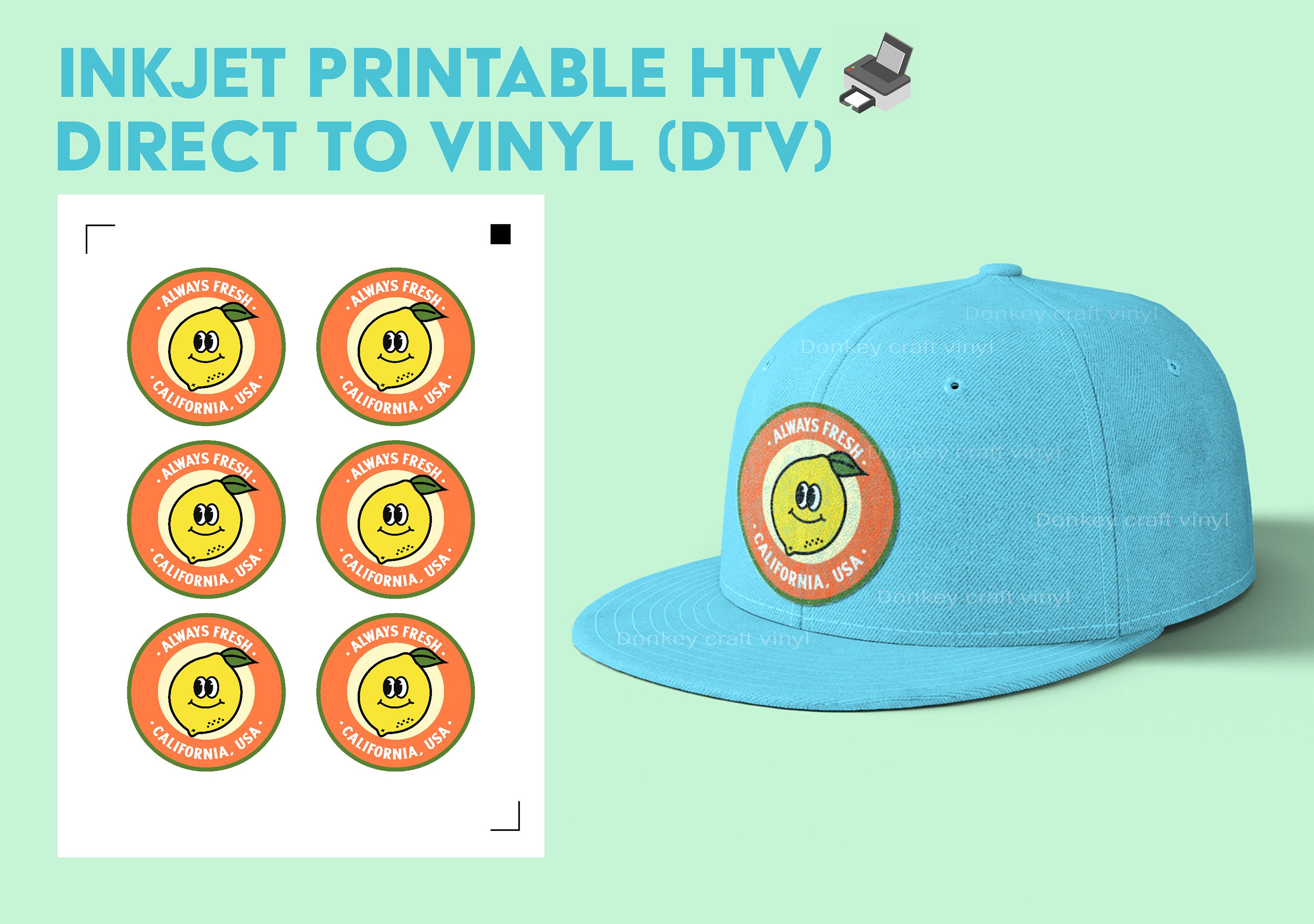 Inkjet Printable HTV, DTV, Home Inkjet Direct To Vinyl, Printable