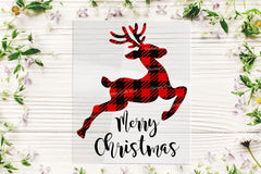 Merry Christmas Reindeer DTF Transfer for T-shirts, Hoodies, Heat Transfer, Ready To Press Heat Press Transfers DTF24