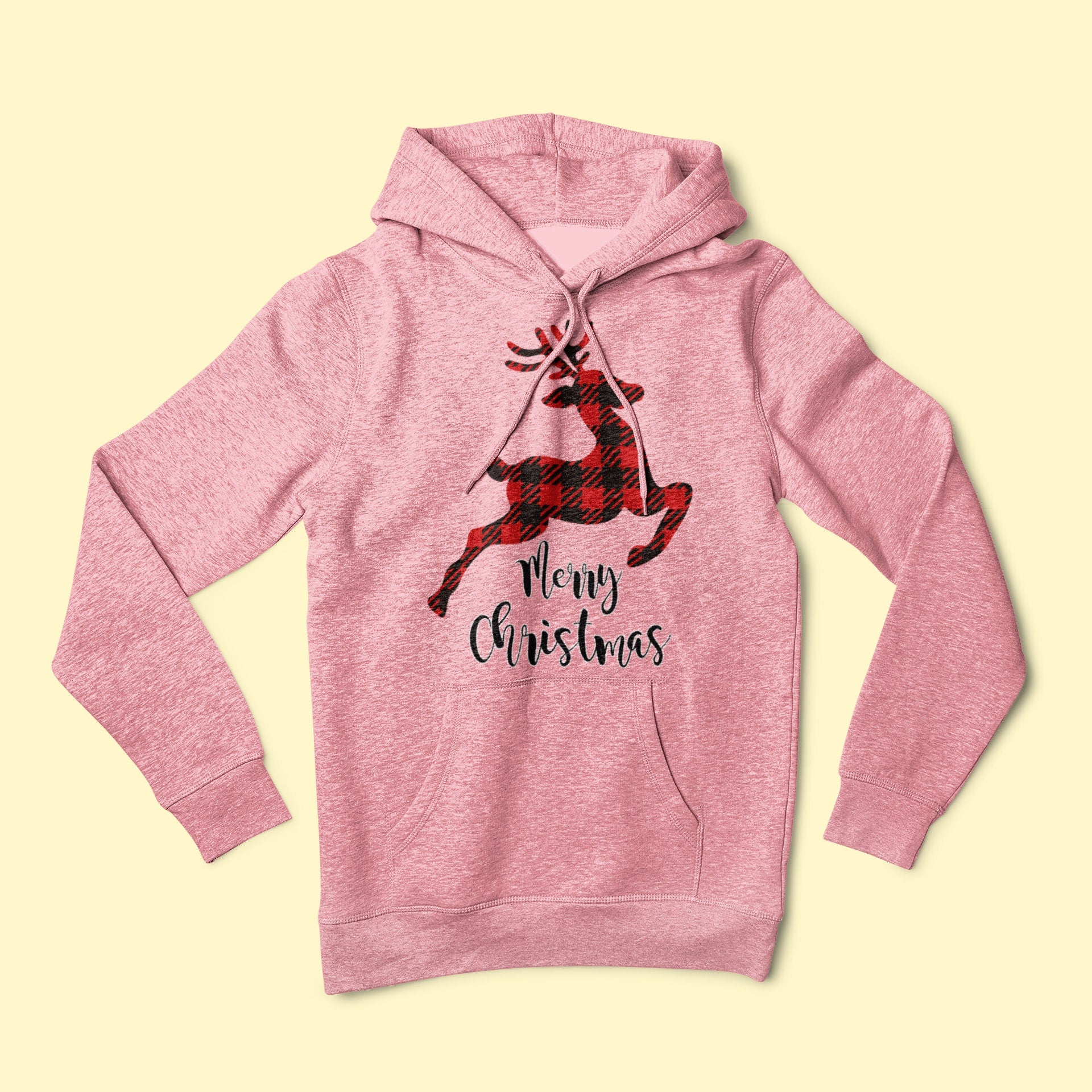 Merry Christmas Reindeer DTF Transfer for T-shirts, Hoodies, Heat Transfer, Ready To Press Heat Press Transfers DTF24