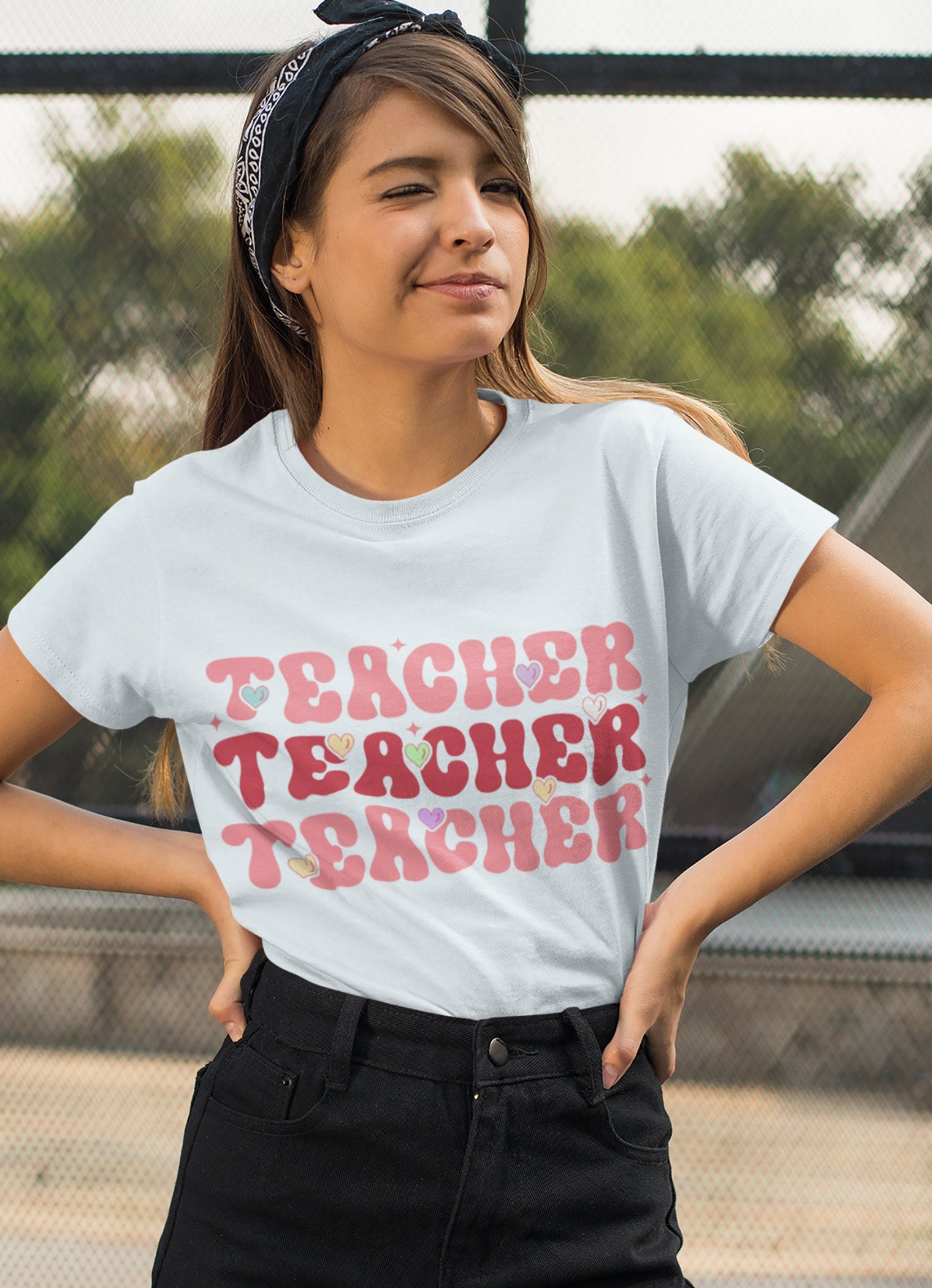 Teacher DTF Transfer for T-shirts, Hoodies, Heat Transfer, Ready for Press Heat Press Transfers DTF90