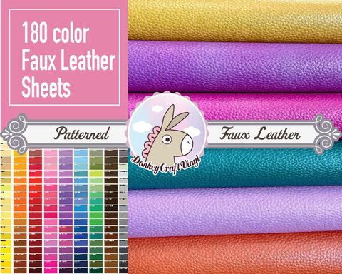 180 Colors Pebble Faux Leather Leather Sheet