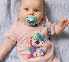 Cute Unicorn Character Transfer for Kids, baby T-shirts, Hoodies, Heat Transfer, Ready for Press Heat Press Transfers DTF98